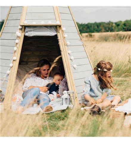 AGOTADO Tipi grande de madera altura 155 cmcoches a pedales, correpasillos, karts pedales, triciclos, coches para niños, casitas para niños, casitas de muñecas, muebles infantiles, canastas de baloncesto, porterías, juegos de agua