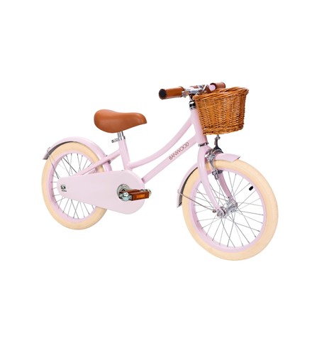 AGOTADA - Bicicleta vintage para niñas color rosacoches a pedales, correpasillos, karts pedales, triciclos, coches para niños, casitas para niños, casitas de muñecas, muebles infantiles, canastas de baloncesto, porterías, juegos de agua