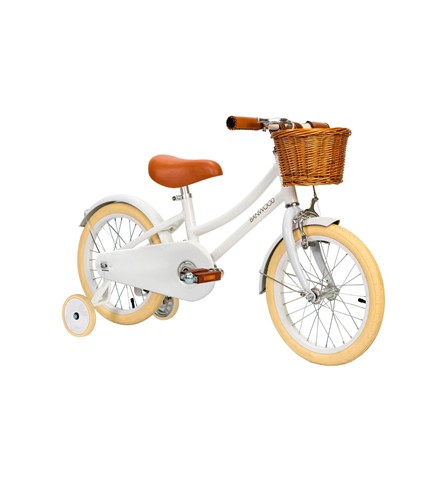 AGOTADA -  Bicicleta vintage para niños color blancocoches a pedales, correpasillos, karts pedales, triciclos, coches para niños, casitas para niños, casitas de muñecas, muebles infantiles, canastas de baloncesto, porterías, juegos de agua