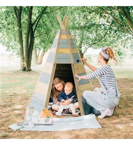 AGOTADO - Tipi grande de madera altura 170 cmcoches a pedales, correpasillos, karts pedales, triciclos, coches para niños, casitas para niños, casitas de muñecas, muebles infantiles, canastas de baloncesto, porterías, juegos de agua
