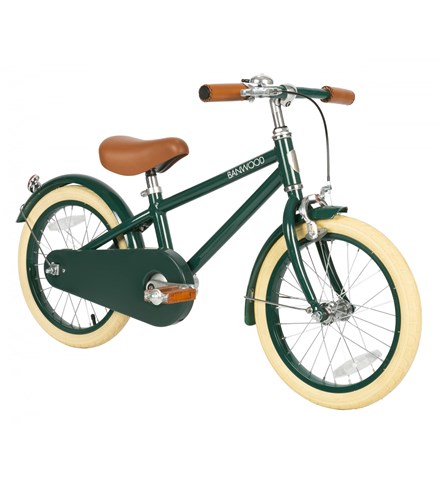 AGOTADA - Bicicleta vintage infantil color verdecoches a pedales, correpasillos, karts pedales, triciclos, coches para niños, casitas para niños, casitas de muñecas, muebles infantiles, canastas de baloncesto, porterías, juegos de agua
